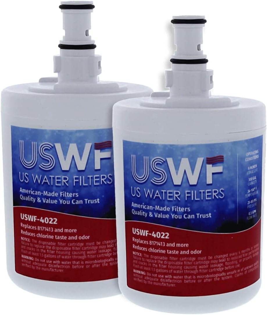 Made in the USA, 8171413 Refrigerator Water Filter 2pk