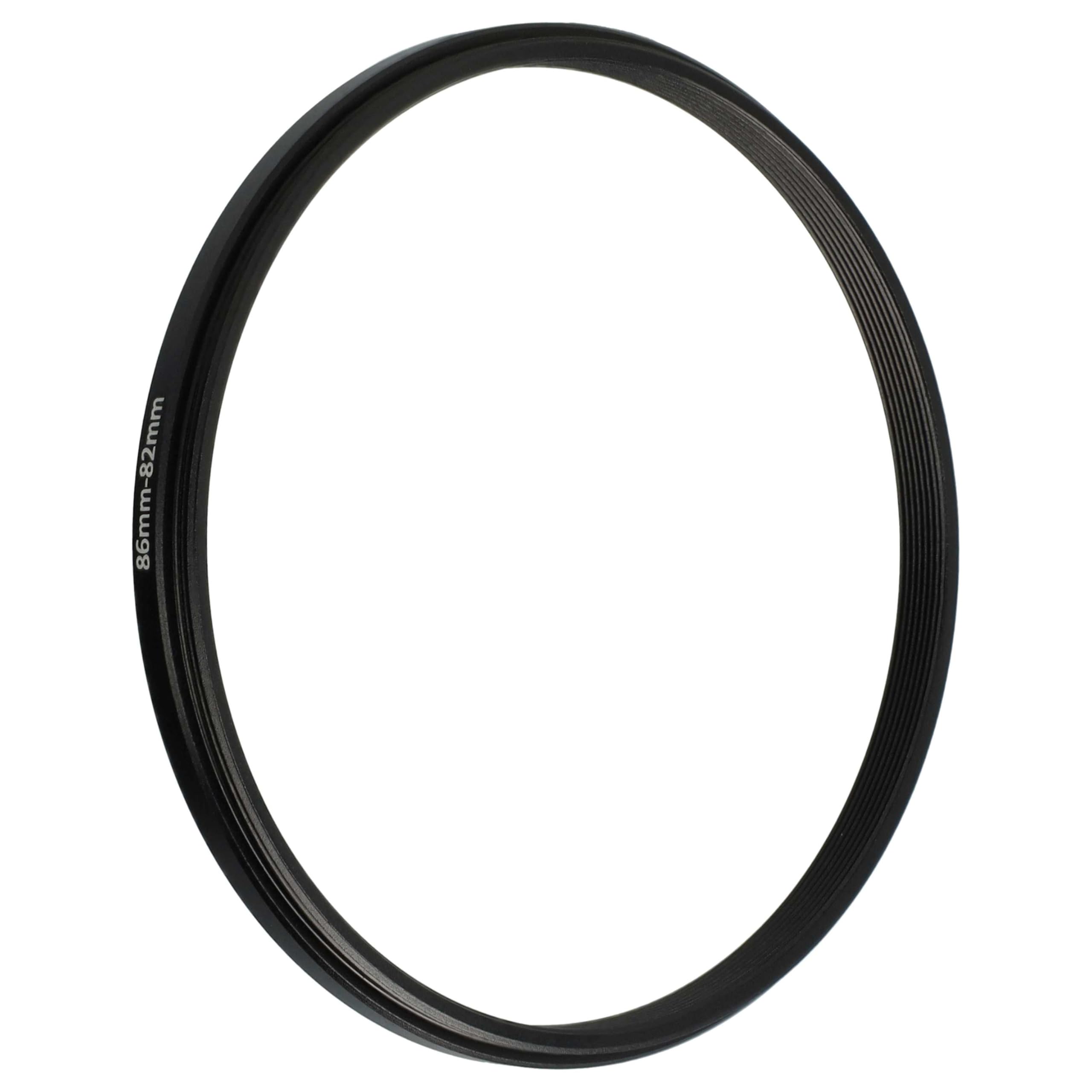 vhbw Bague d'adaptation Step-Down 86 mm vers 82 mm pour Appareil Photo - Réducteur, métal Noir