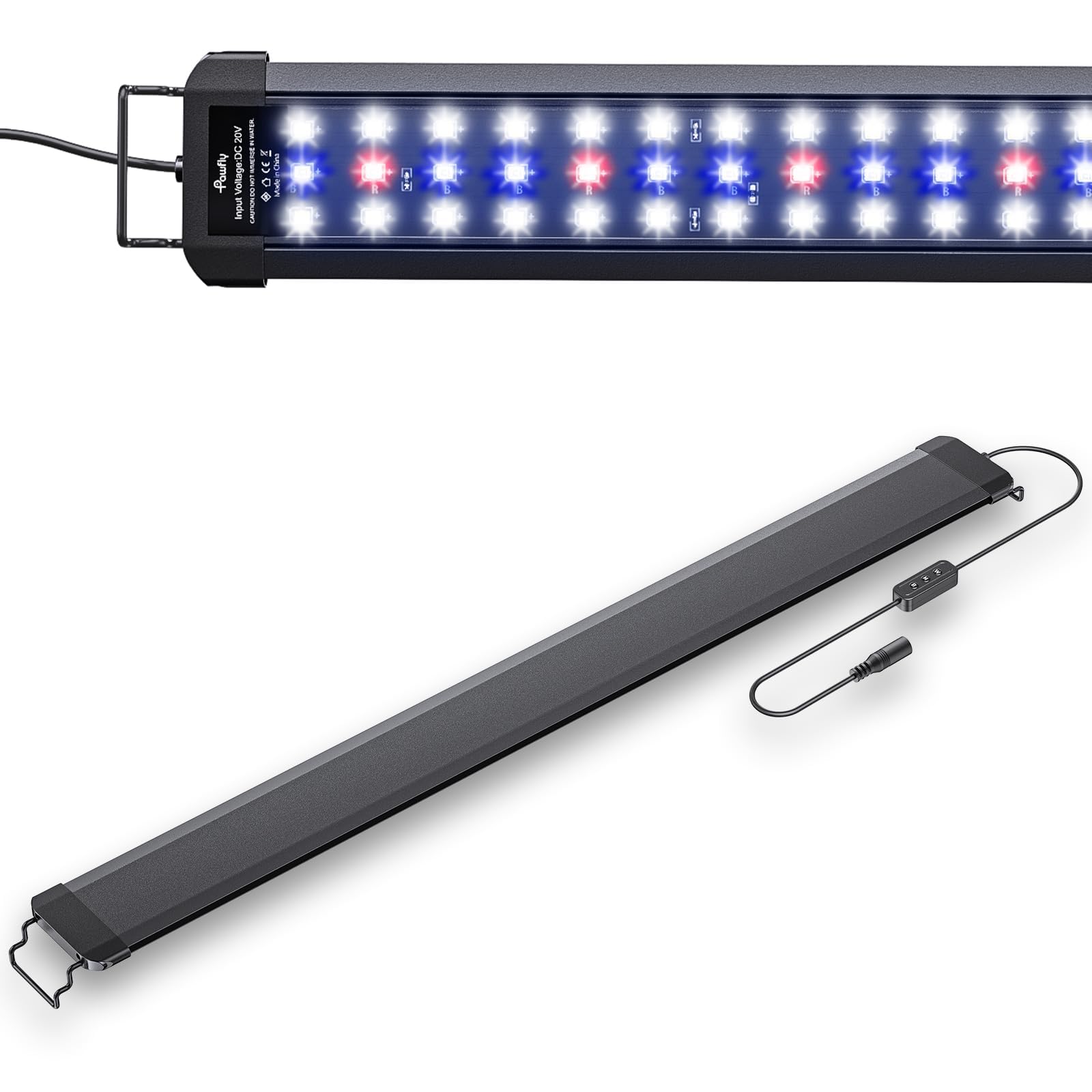 Pawfly Aquarium Light for Plants, 21 W Fish Tank Light, Full Spectrum Aquarium Lights for 75-90 cm Tanks, Extendable LED Fish Lamp with Daytime/Night Modes & Adjustable Brightness for Freshwater โ image 1