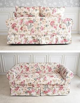 薔薇のカバーリング3Pソファー日本の住宅サイズにマッチさせました。