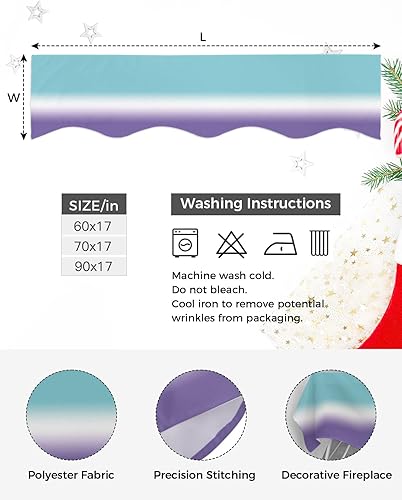 Miniatura 10 de Bufanda de manto de 60 x 17 pulgadas, diseño rústico de girasol, abeja, madera, chimenea, mantel, cubierta de mantel para el hogar, sala de estar,