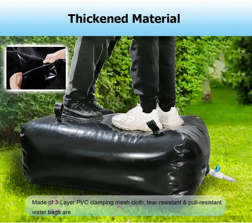Tanque de Agua, Flotador de Agua portátil Plegable, contenedor de Almacenamiento de Agua Blanda de Gran Capacidad, Bolsa de Agua, para Agua de Emergencia, Camping en Caravana, Jard