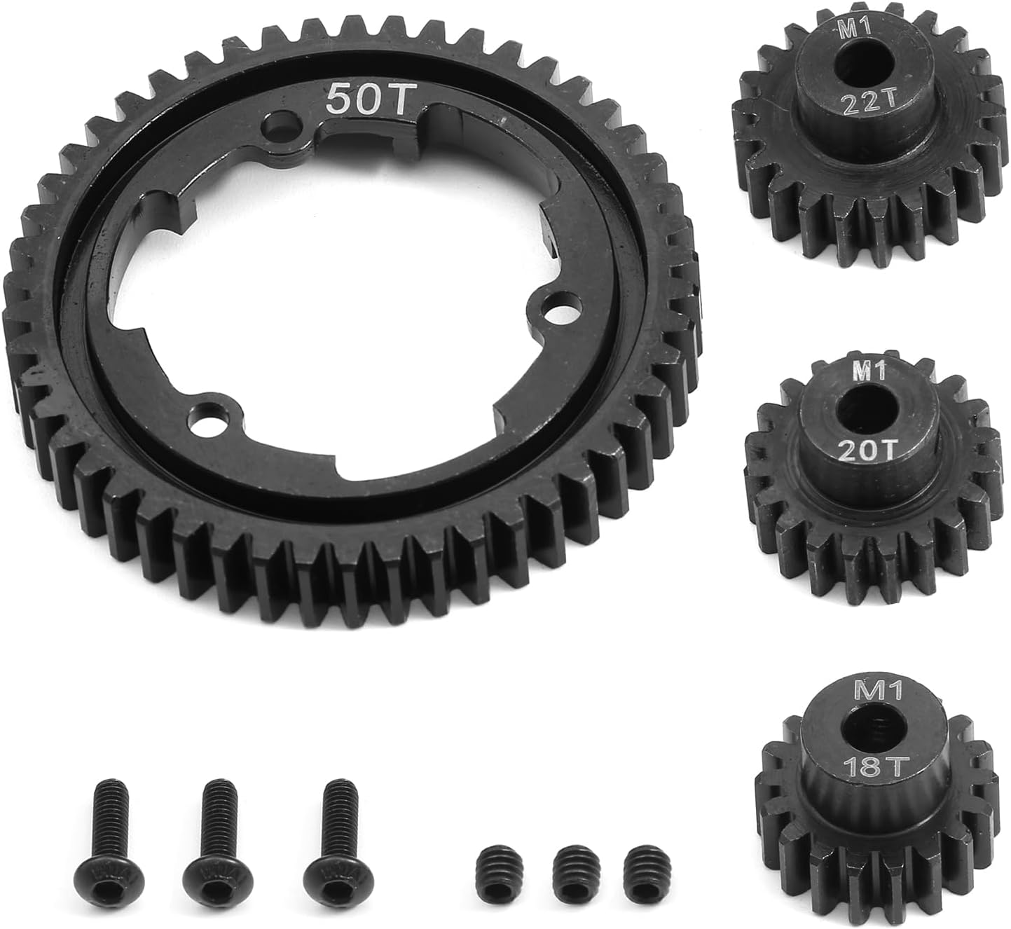 50T Spur Gear 18T 20T 22T Pinion Gears 1.0M Hardened Steel for Traxxas XMAXX XRT XO-1 Maxx E-REVO 2.0 VXL Upgrade Parts