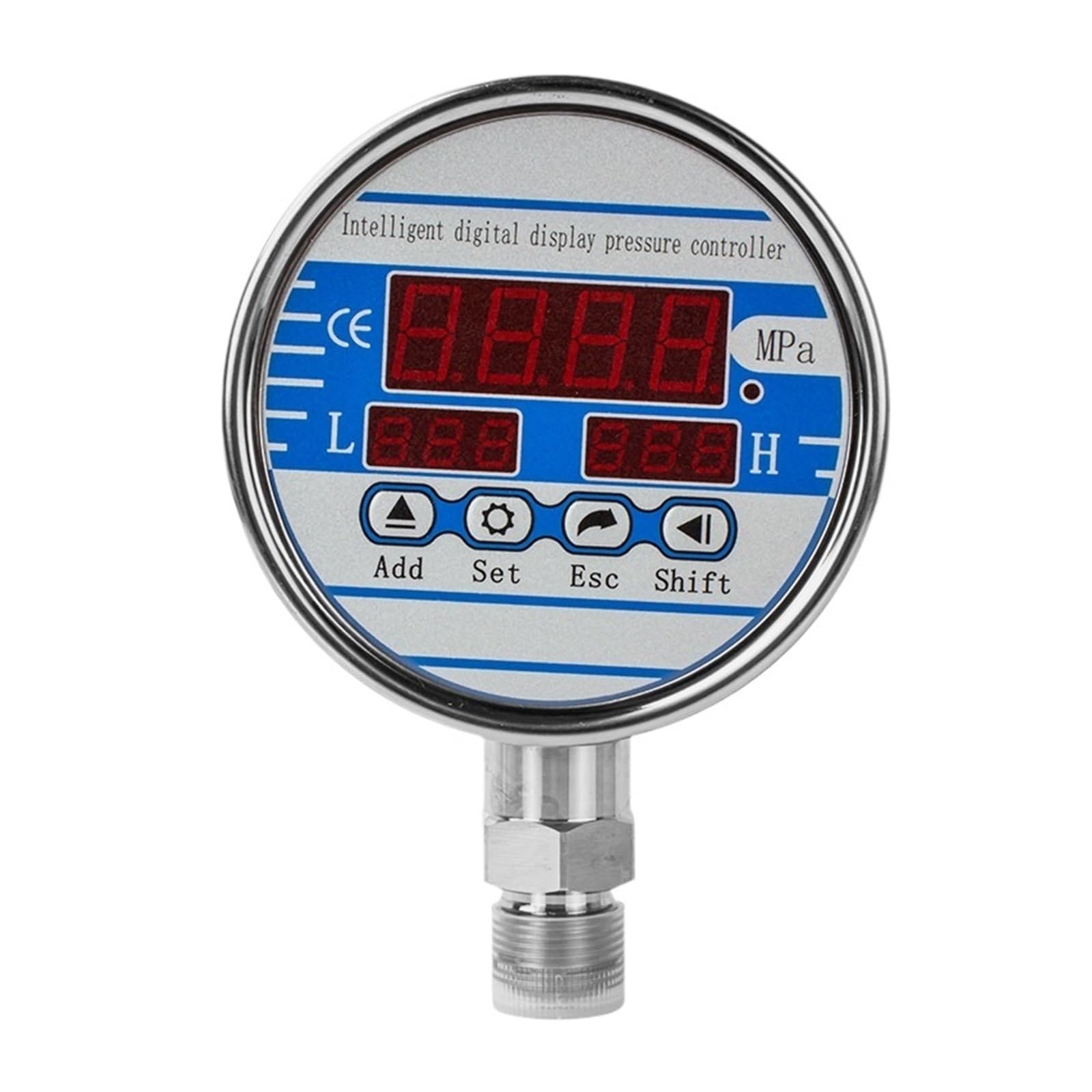 Ciśnieniomierz, 0-60Mpa cyfrowy manometr 100mm tarcza elektroniczny kontakt hydrauliczny 200bar 400 bar M20*1.5(G1-4 Axial,0-2.5Mpa)