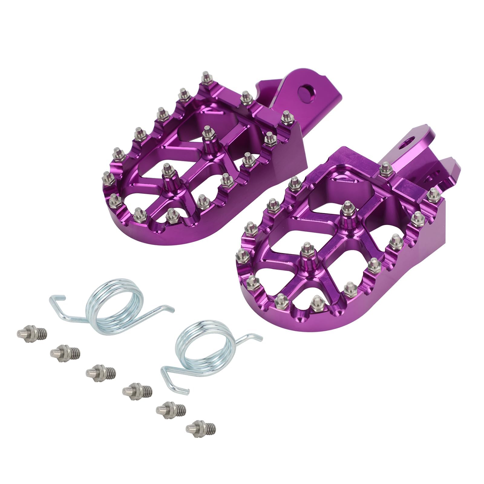 EOEIIQXZJXG Motorcycle Footrest Pegs, for Kawasaki KX250 KX250F KX250X KX450 KX450F KLX450R KX450X KX Rider Passenger Footrest CNC aluminum Non-slip Pegs Footstool,E