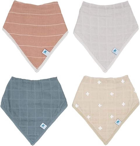 Little Unicorn Babero bandana de muselina de algodón con forro polar