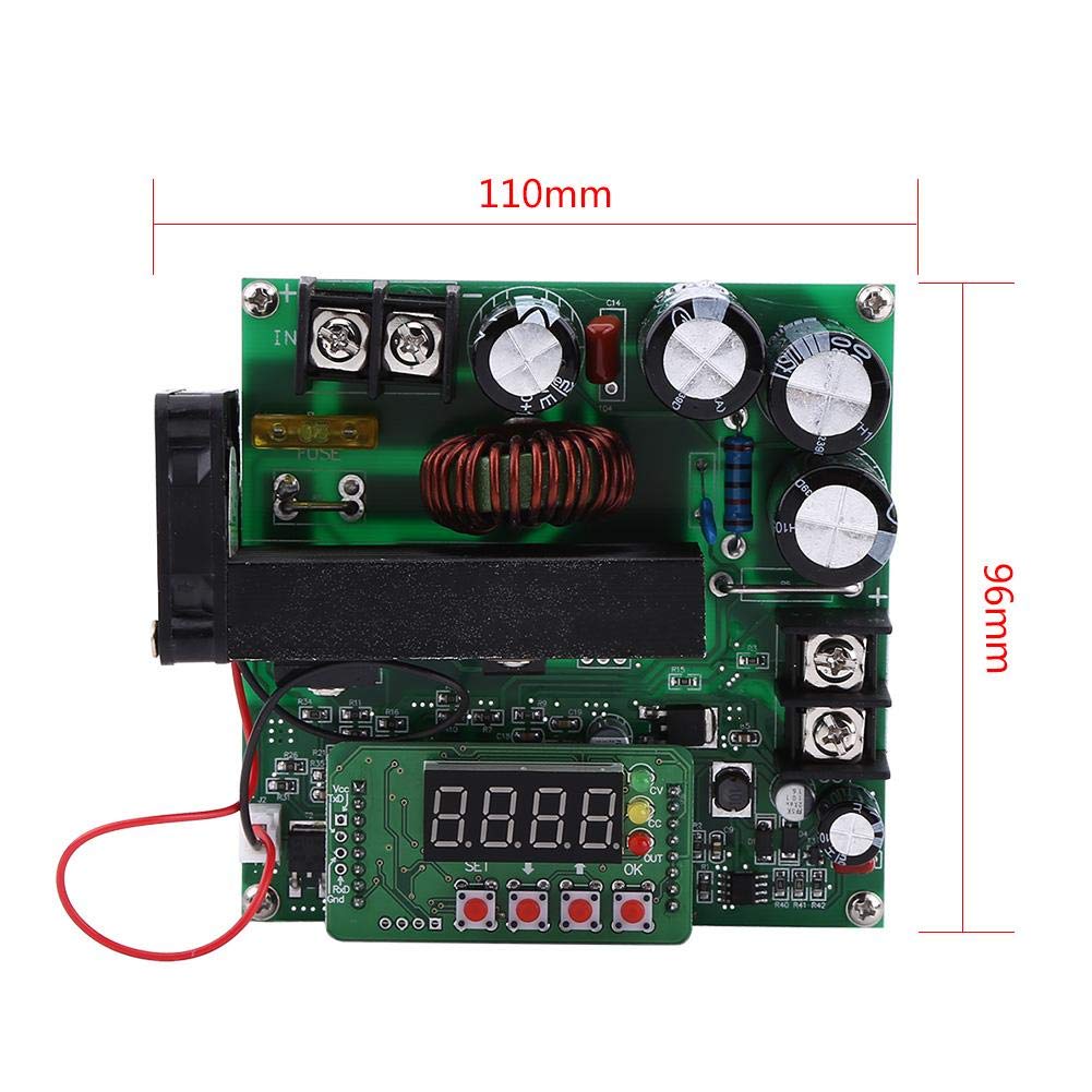 Convertitore boost, 0-15A 900W DC Controllo preciso alta tensione fai-te Modulo regolatore 8-60 V a 10 V-120 V con display a LED, regolatore di potenza