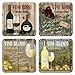 Produktbild Nostalgic-Art 46012 Open Bar - Vino Rosso & Bianco, Untersetzer-Set (4teilig)