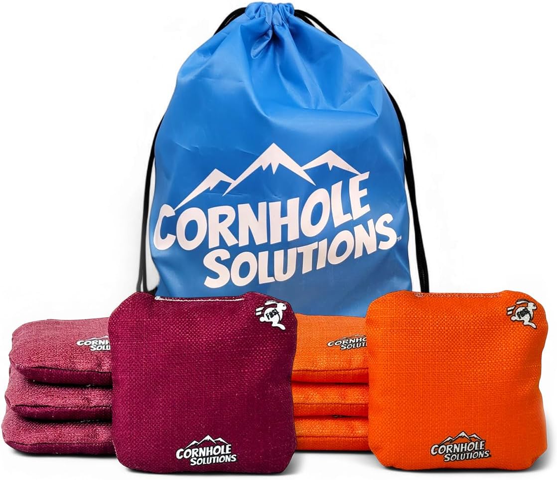 Cornhole Solutions Cornhole Bags Set of 8 – Regulation Pro Style 6x6 – Resin Filled + Tote Bag