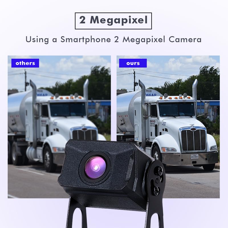 Image of Skid Steer Screen 128GB Large Audio 1080P Image 10.36 Inch Monitor Backup Camera Built-in DVR Video for RV Truck Trailer Rear Front Wired System