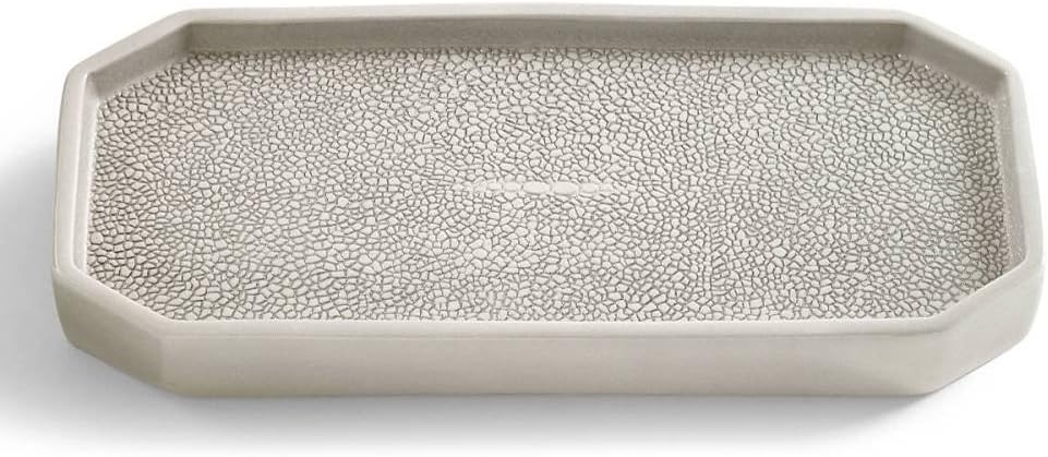 Shagreen Bath Accessories Tray Porcelain/Grey