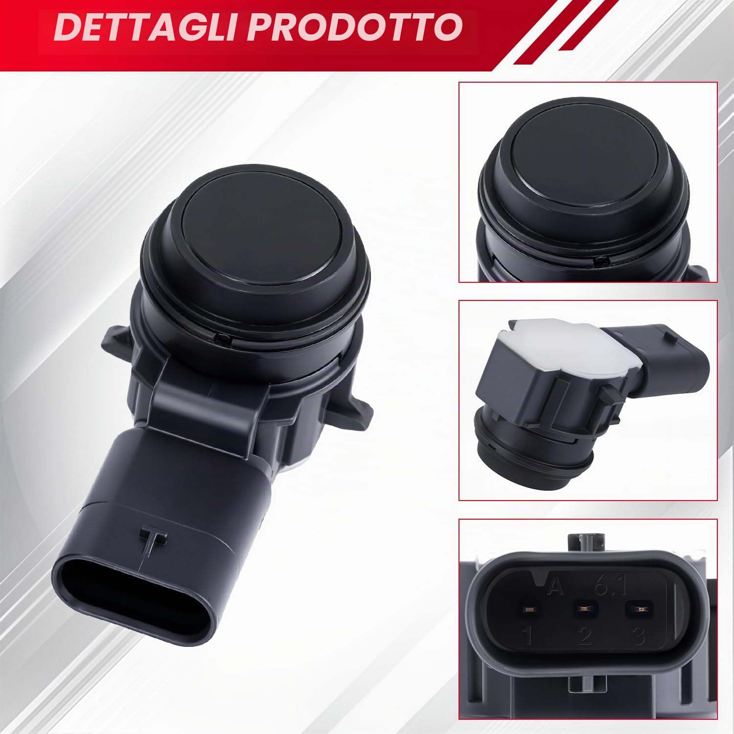 LICHENGTAI Set di 4 sensori di parcheggio PDC anteriori e posteriori compatibili con BMW Serie 3 F30 F31 F80 Serie 1 F20 F21 4 F33 F83 PDC Assistenza al parcheggio Sensori di retromarcia Sensore di