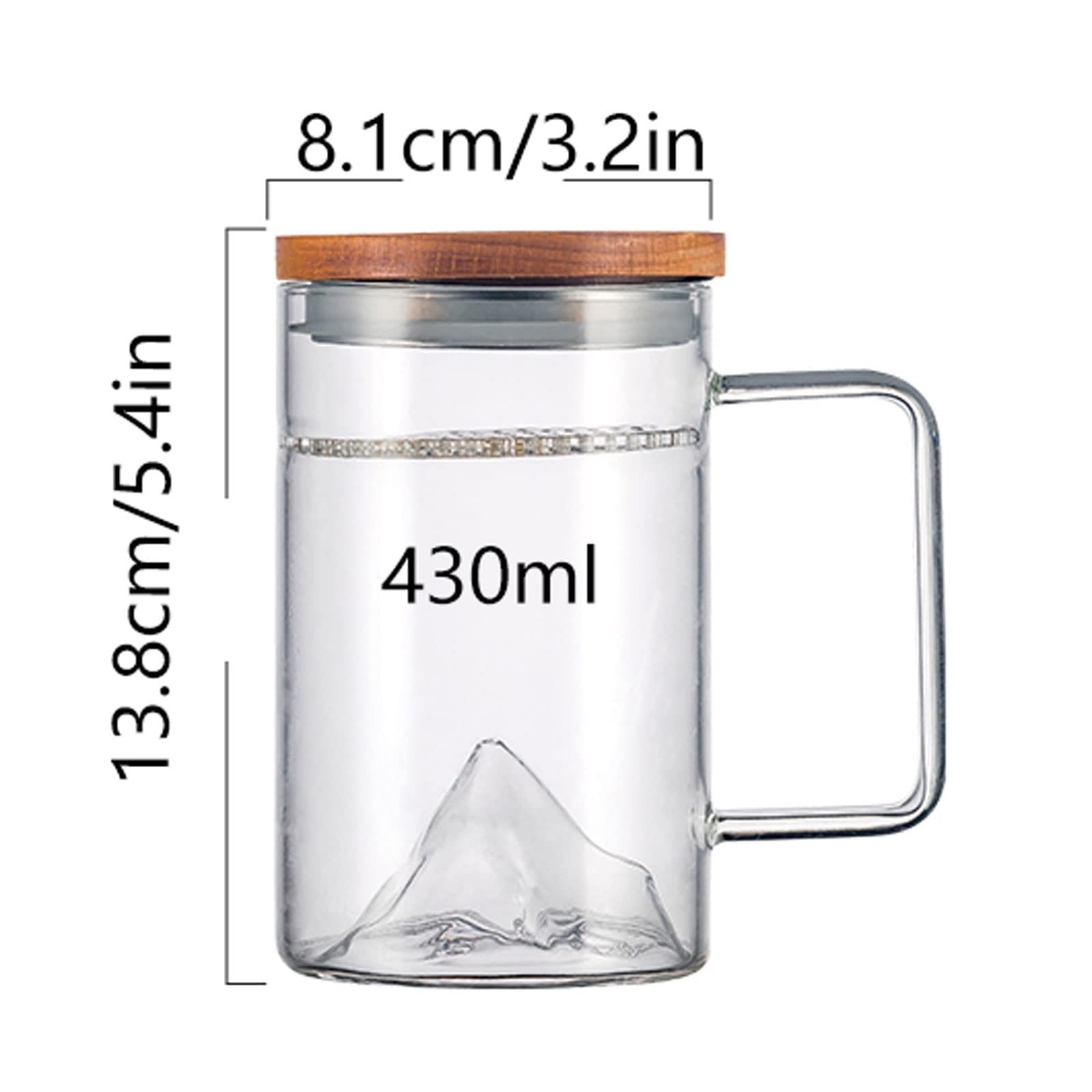 Szklanki 2-częściowy szklany kubek zestaw z pokrywką 14.5oz kreatywny sok z kawą herbatą whisky szkło bezołowiowe szkło ustawione z uchwytem Szklanki do wody Szklanka barowa