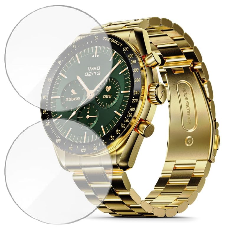 Image of 2 Pack | Screen Protector Guard for Fire Boltt Moonwatch | 1.43 inch | Smartwatch - Flexible & Ultrathin TPU Film, 9H Scratch Resistant, Bubble Free - Not a Tempered Glass