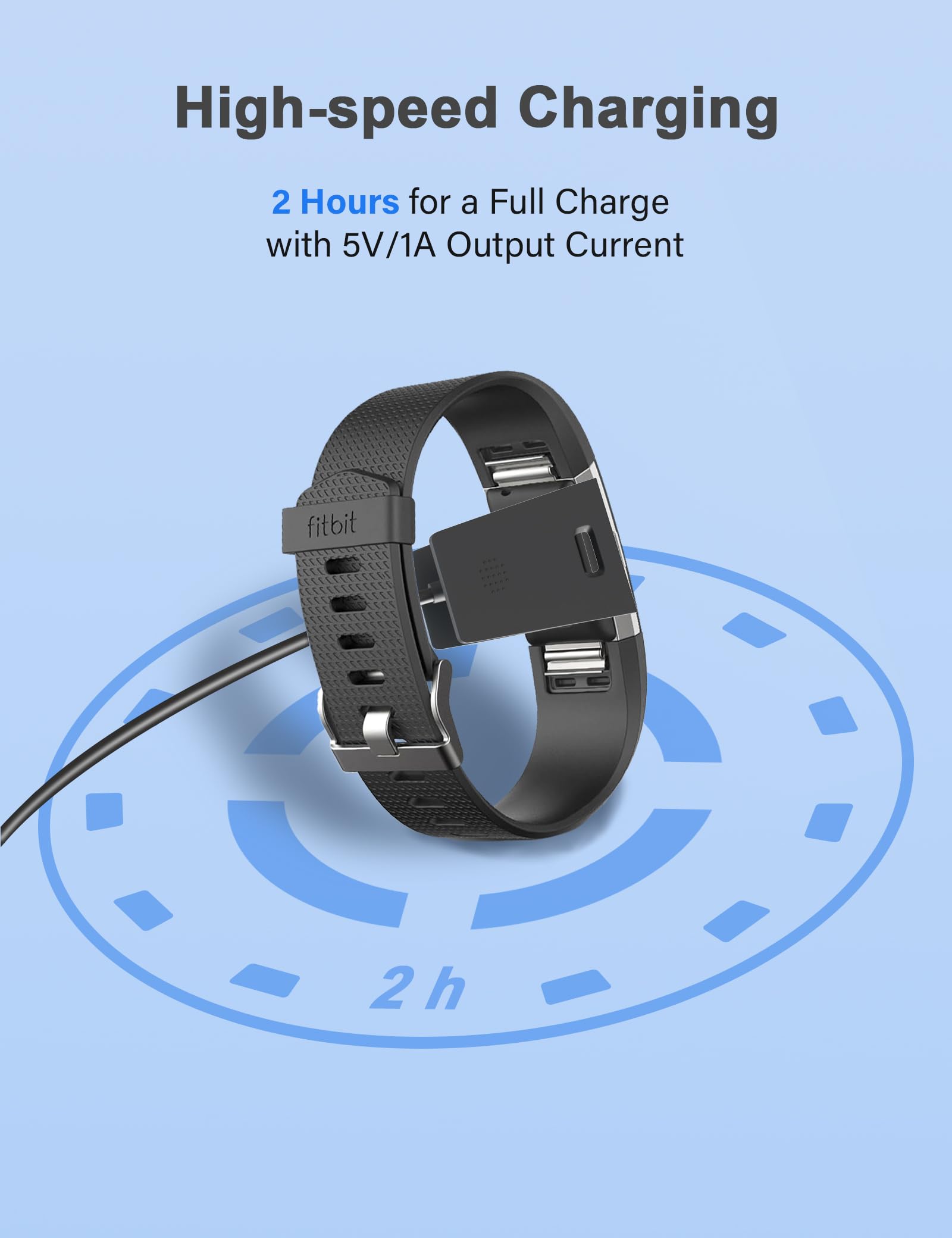TECHGEAR Caricatore Compatibile con Charge 4, Fitbit Charge 3, Sostituzione USB Cavo di Ricarica Caricabatteria Dock Adattatore Compatibile con Charge 4/4 SE / 3 Cardiaca Tracker di attività Fitness
