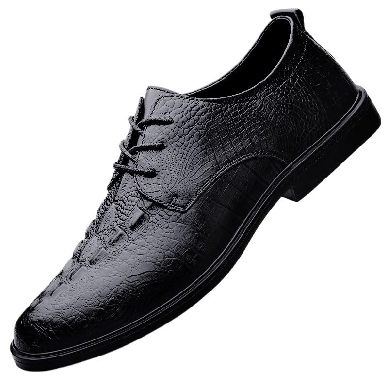 Oxford Shoes For Men Lace-up Party Rubber Sole Low Top Shoe Top-grain Leather Tuxedo Breathable