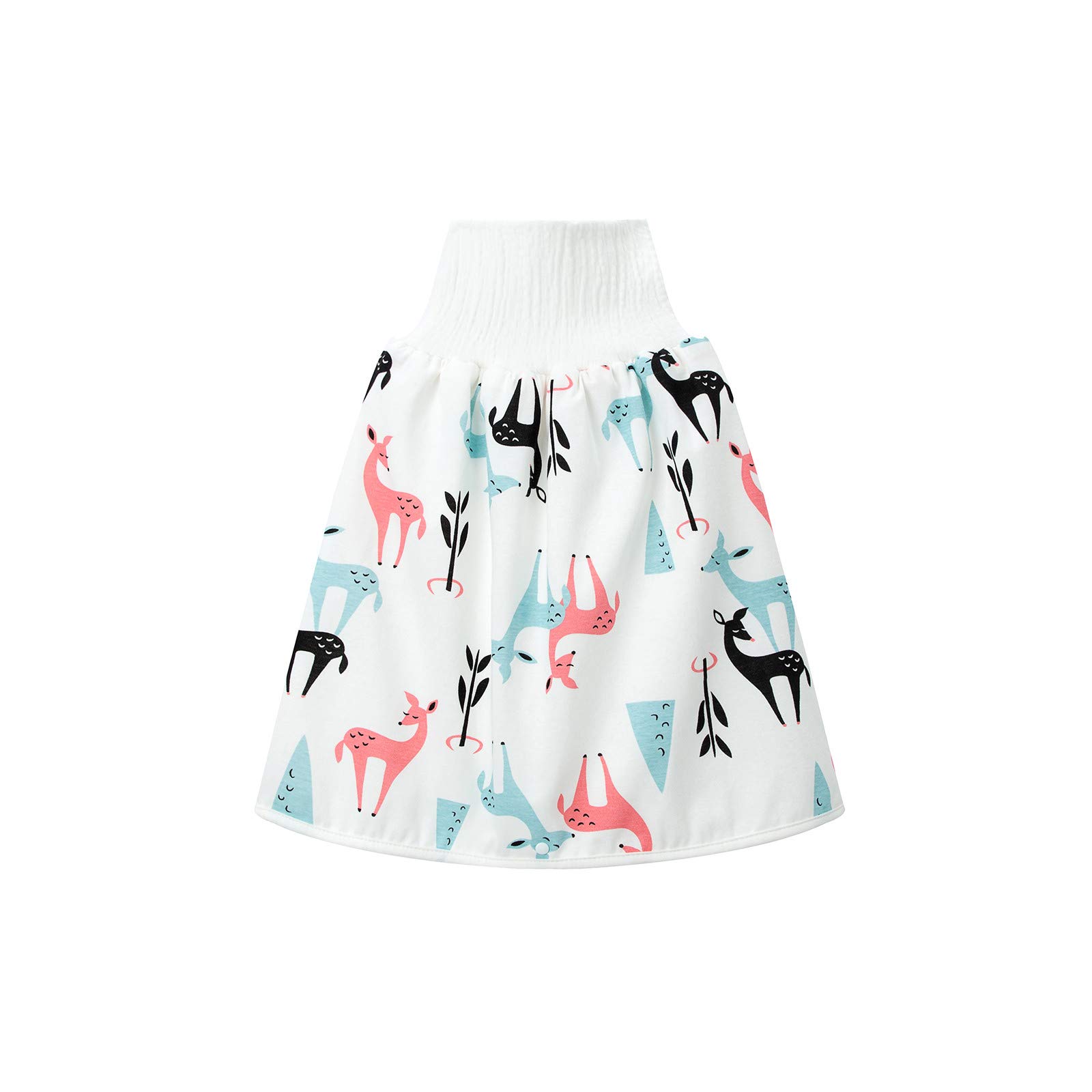 Newborn Baby D.iaper Skirt Cloth Water-Proof High Waisted D.iaper Skirts Night Time Training Pants (F, 4-8 Years)