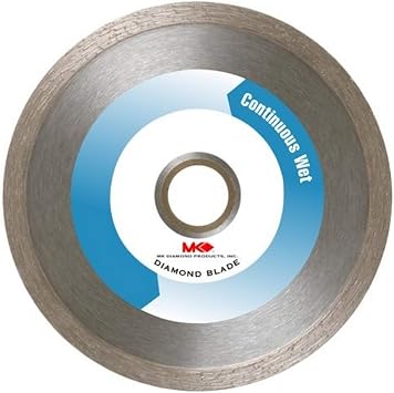 MK Diamond 151445 MK-200 4-Inch Wet Cutting Continuous Rim Diamond Saw Blade with 5/8-Inch Arbor for Tile and Marble