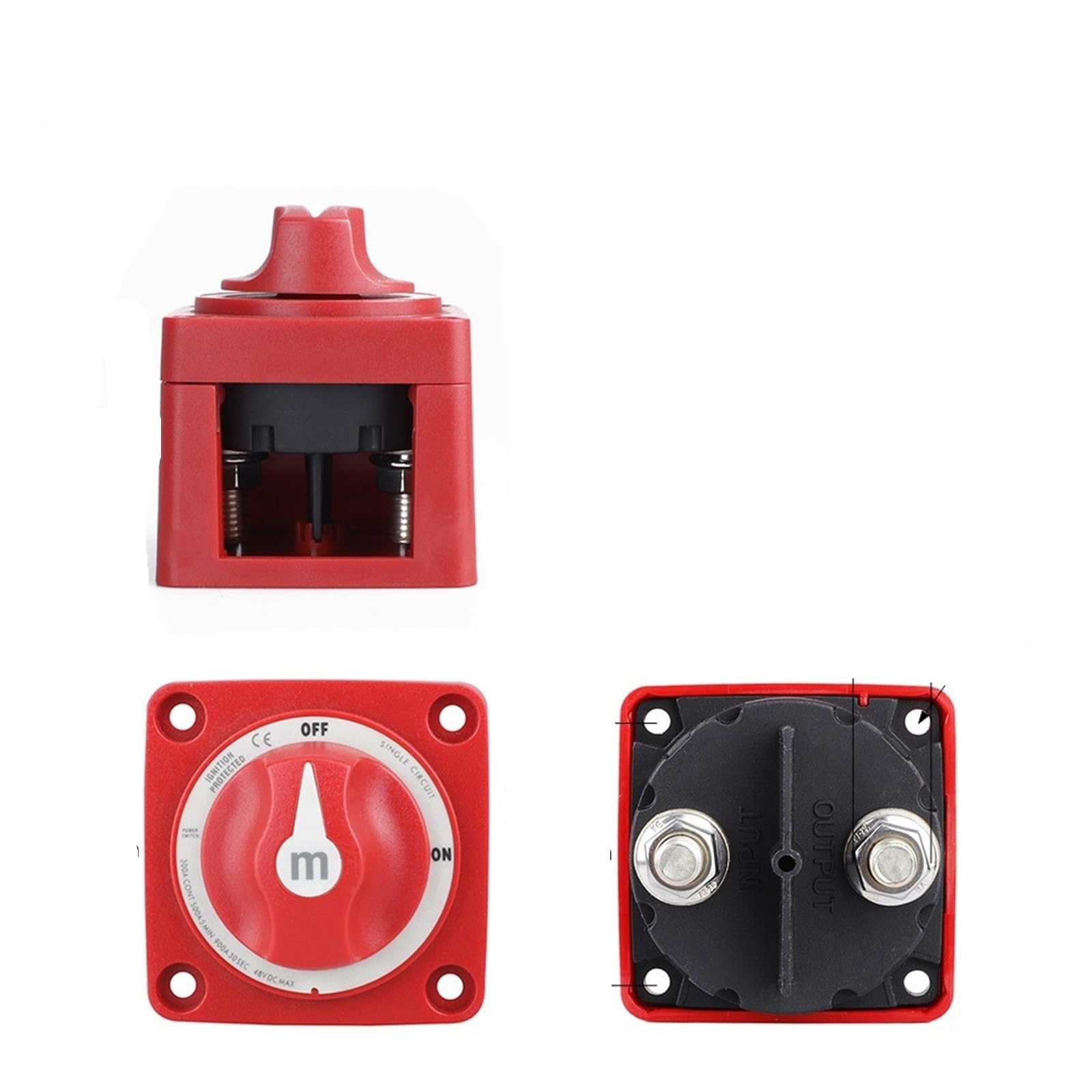 Pasuje do łodzi RV 2 3 4 pozycja wyłącznik masowy akumulatora przecinak pojedynczy podwójny panel sterowania mocą 12-48V 100-300A(Single Circuit)