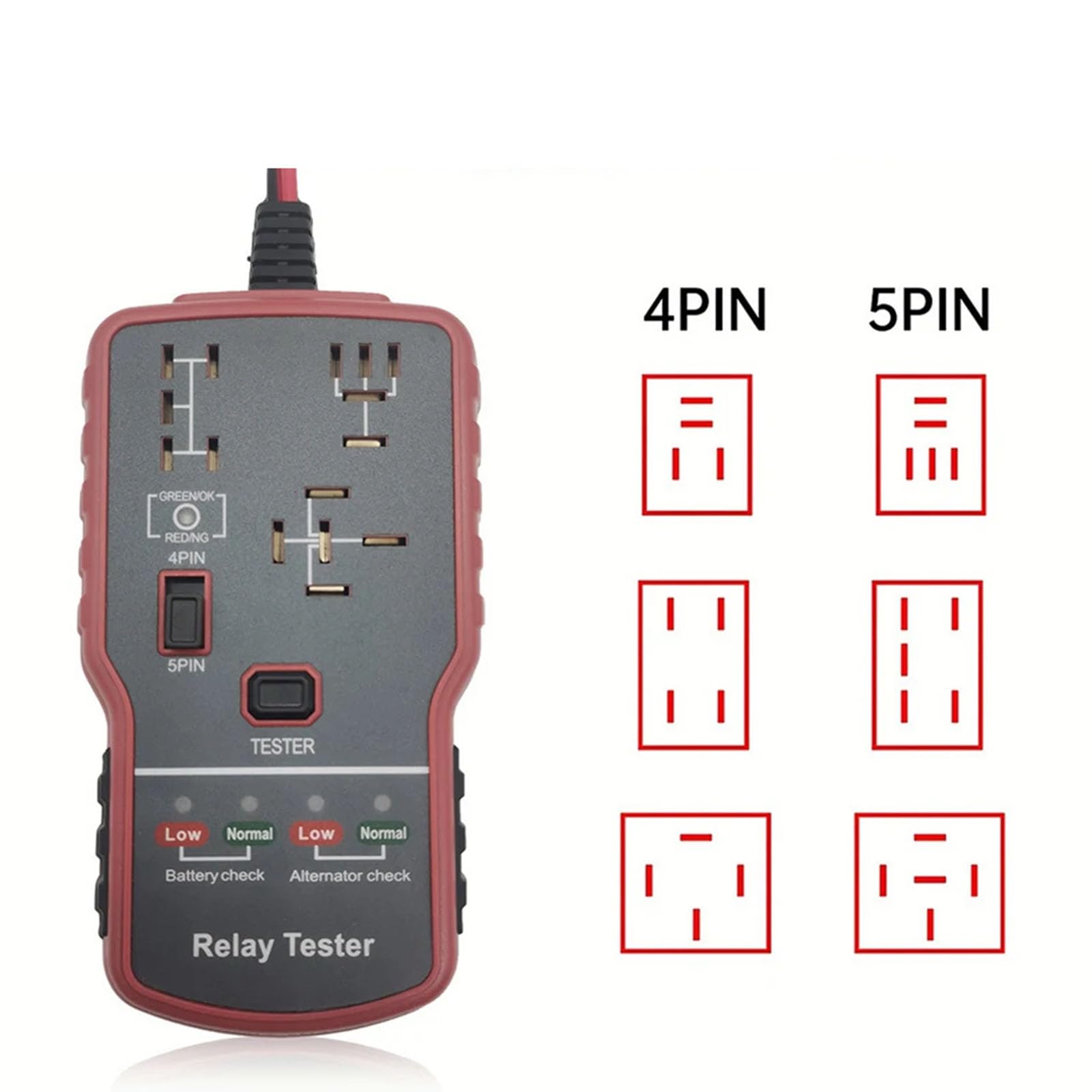 Professional Automotive Relays and Battery Diagnostic Tool Voltages for Quick Fault Detection High Accuracy Tester — view 7