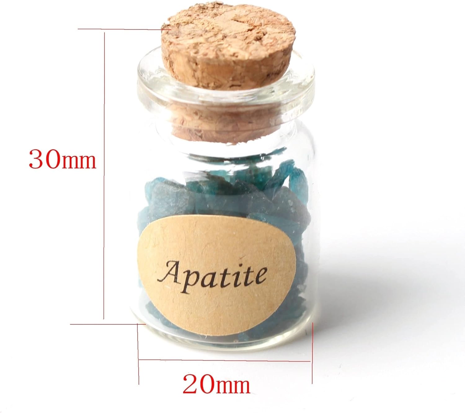 Natural Meditation Crystal 18Pcs A Set of Natural Crystal Rockstone Gravel Wishing Bottles Minerals Specimen Mini Stone Reiki Gift W/Box Crystal Stone (Color : L 18pcs Rough)