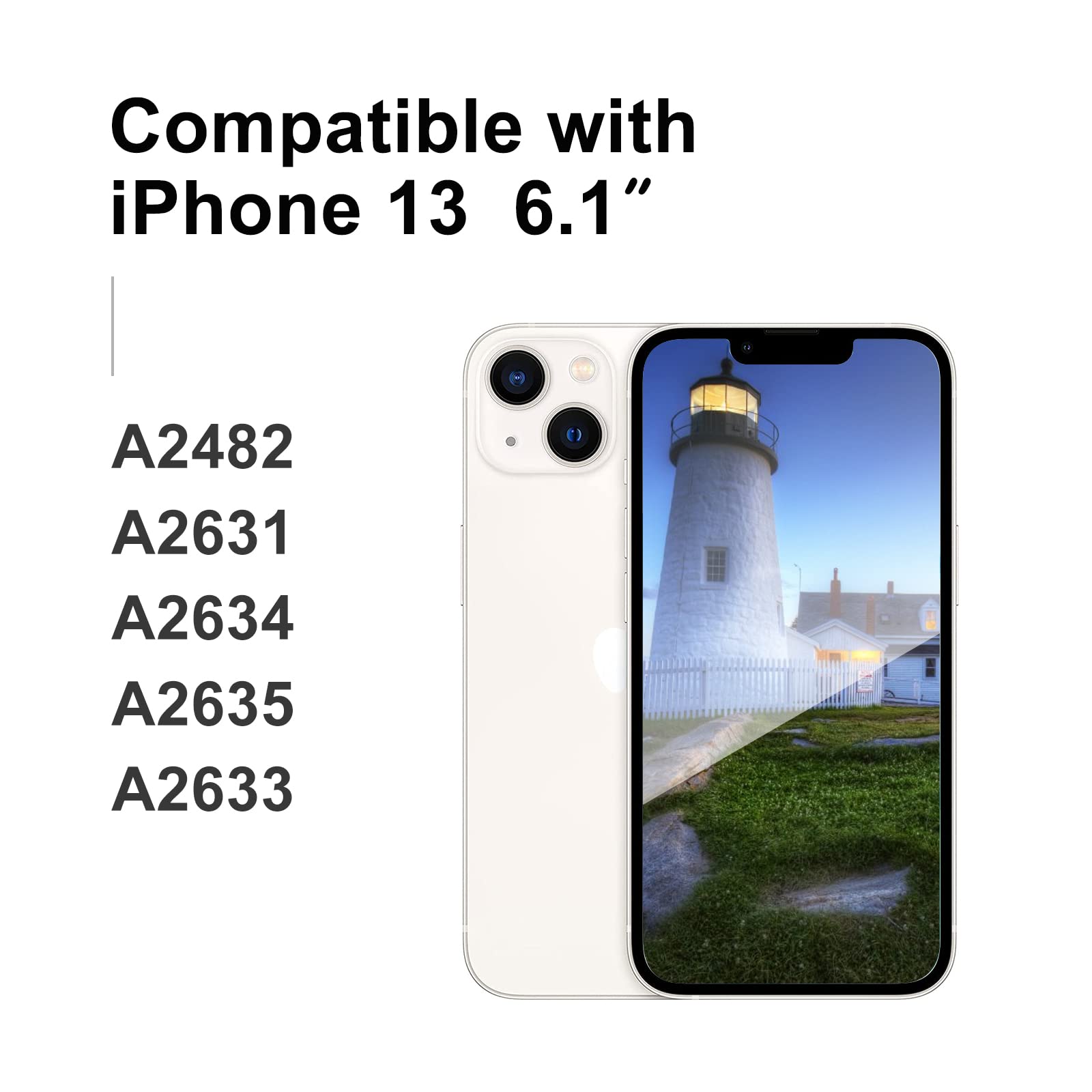 LL TRADER - Schermo LCD per iPhone 13 da 6,1", schermo di ricambio FHD, touch screen 3D, digitizer, cornice di montaggio e kit di riparazione U01