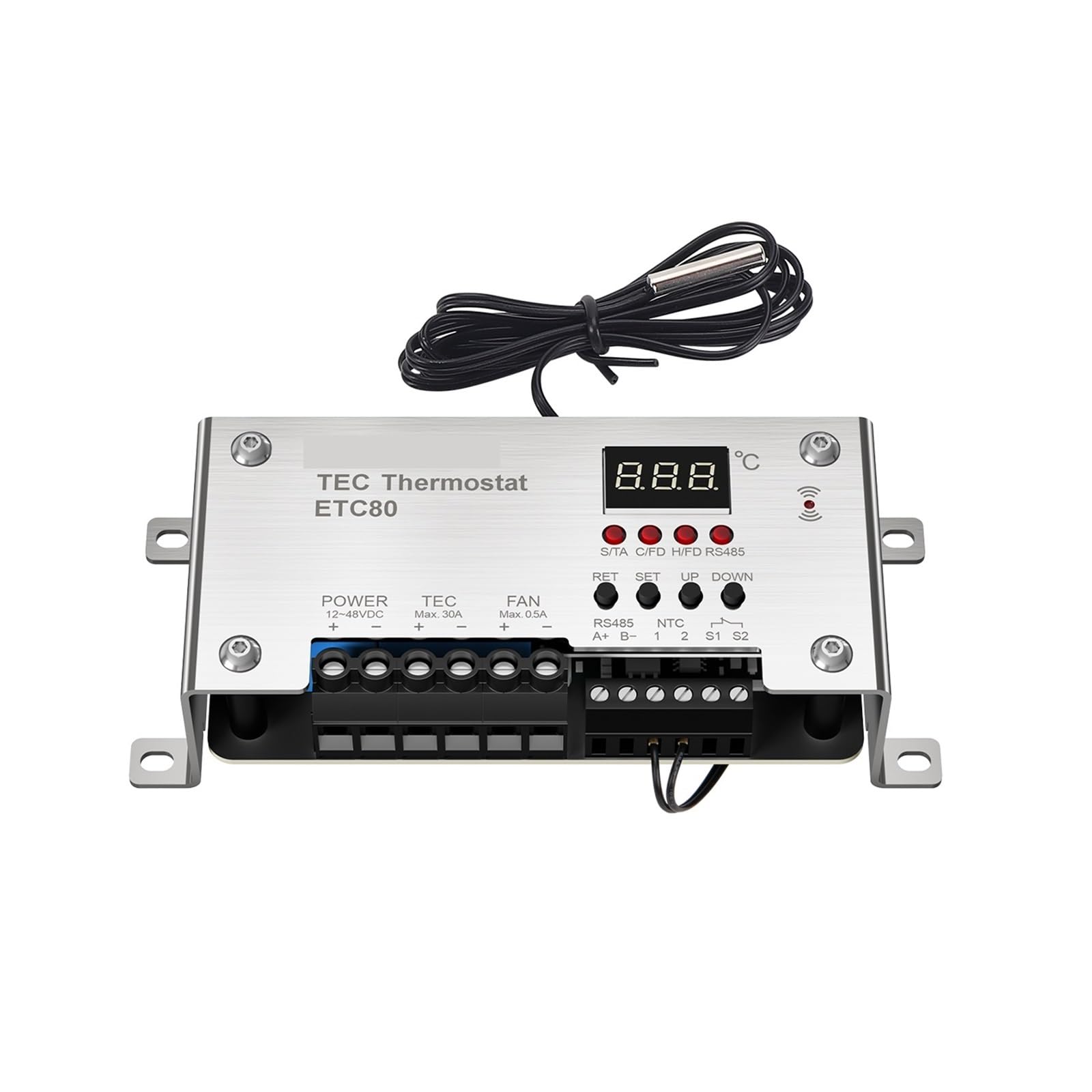 Controlador de temperatura ETC80 TEC, cable de sonda de 1 m, amplio rango de -40~150 ℃, control de temperatura de grado industrial(ETC80-HB)