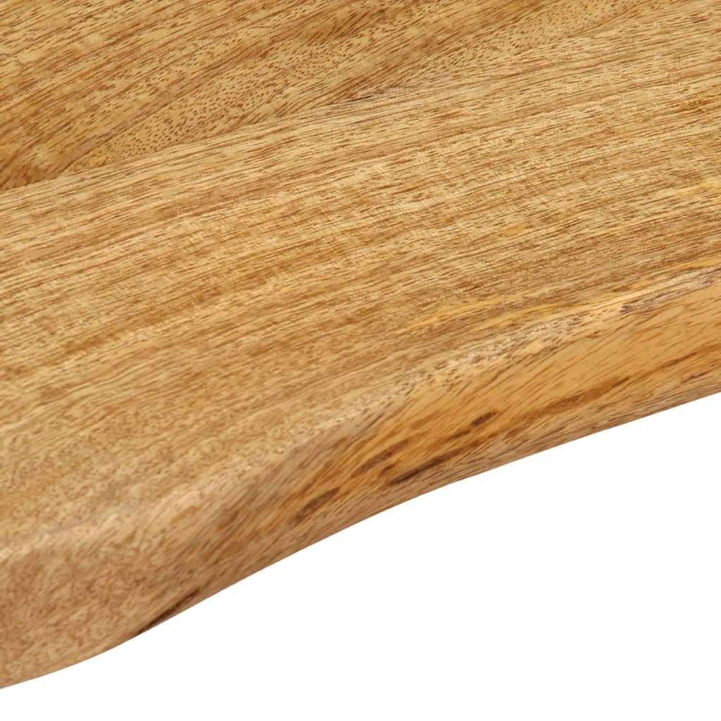 vidaXL Tischplatte, Holztischplatte mit Baumkante, Ersatztischplatte für Couchtisch Beistelltisch Esstisch, Holzplatte, Massivholz Mango