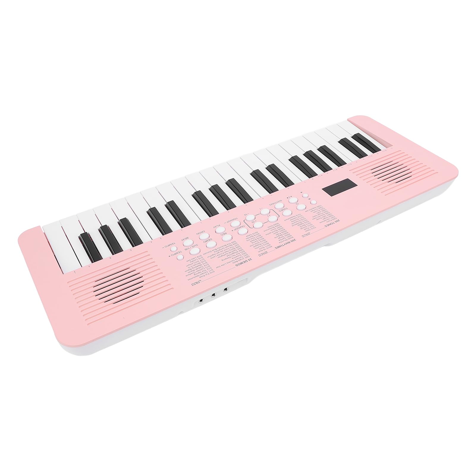 Walfront Tastiera Elettronica a 37 Tasti, Materiale Plastico, 200 Opzioni Audio, Design Portatile per Musicisti e Principianti (PINK)