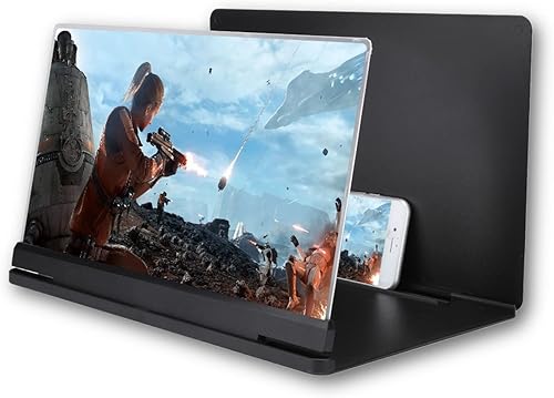 Lupa de pantalla para teléfono inteligente, amplificador plegable de teléfono móvil de efecto 3D de 14 pulgadas, aumento de 3 a 5 veces, sin
