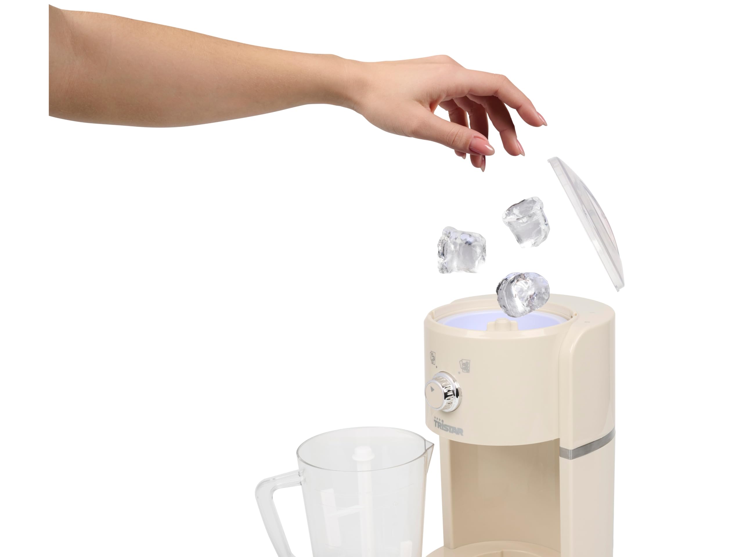 Tristar Slush maszyna do lodów - 2 rozmiary kruszonych lodów - 250 g lodu na minutę - 1,1 l nalewak - pojemnik na lód 600 ml - KD-7310