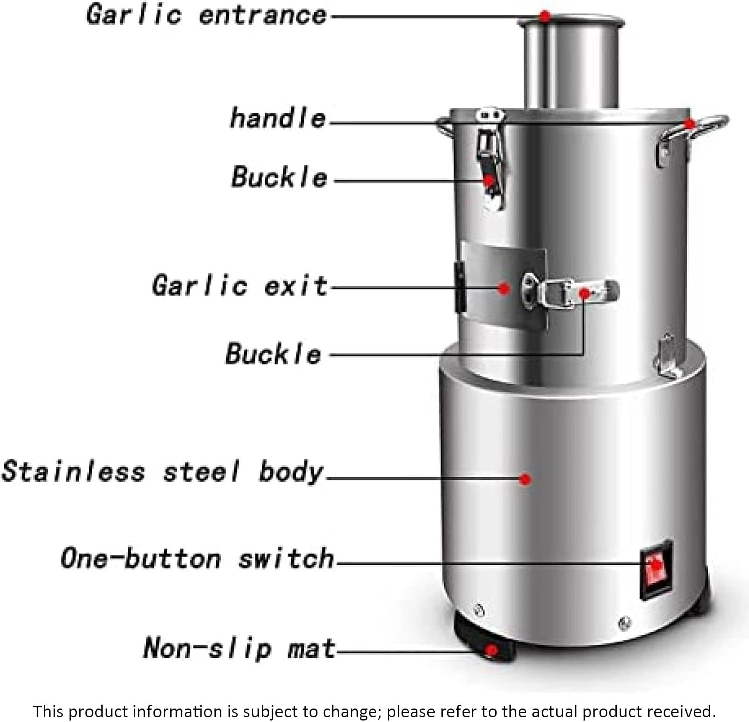 Automatic Garlic Peeler Machine - Commercial Stainless Steel Skin Remover for Efficient Garlic Peeling in Restaurants and BBQ Shops