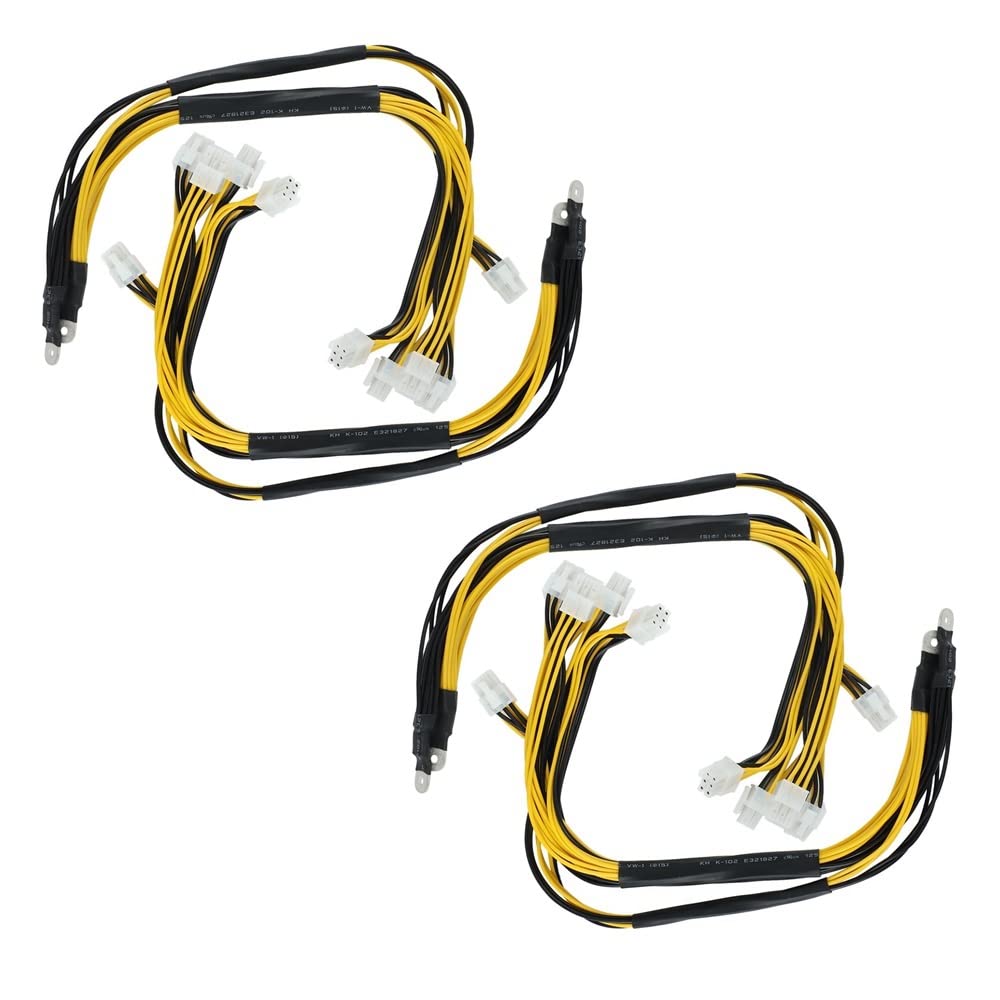 4Pack 1200W 1600W Output Wire 6Pin PCIE Powers Connector for Bitmain Antminer APW3 / APW3+ / APW3++ / APW7 PSU D3