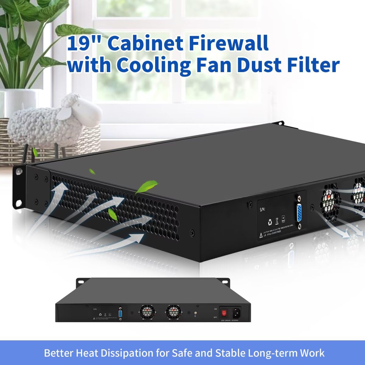 1U Firewall Appliance Rackmount Core i5 4300M,2 x 10GB SPF+ LAN, 8 i226-V 2.5GbE Port, DDR3L 16GB RAM 256GB SSD, 19" Z87 Network Firewall Hardware Server PC, OPNSense, AES-NI