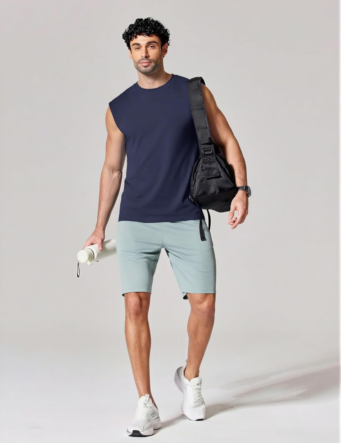 COOFANDY Mens Sleeveless Shirts Cotton Workout Tank Tops Cut Off Shirts Gym Muscle Loose Fit Tee - Image 5