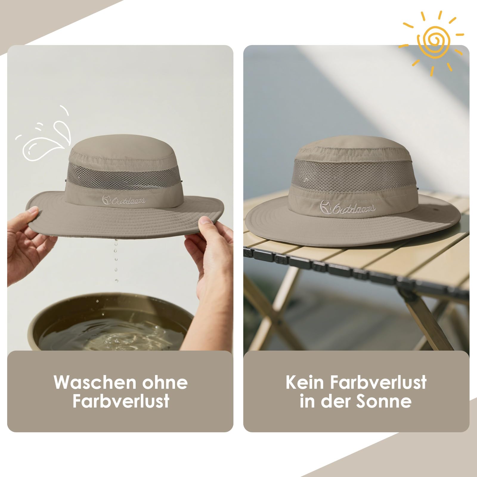 Durio Sombrero para el sol para niños, protección UV, gorro con correa para la barbilla, sombrero de pescador para niños, transpirable, protección solar, sombrero de algodón para niños de 4 a 12 años