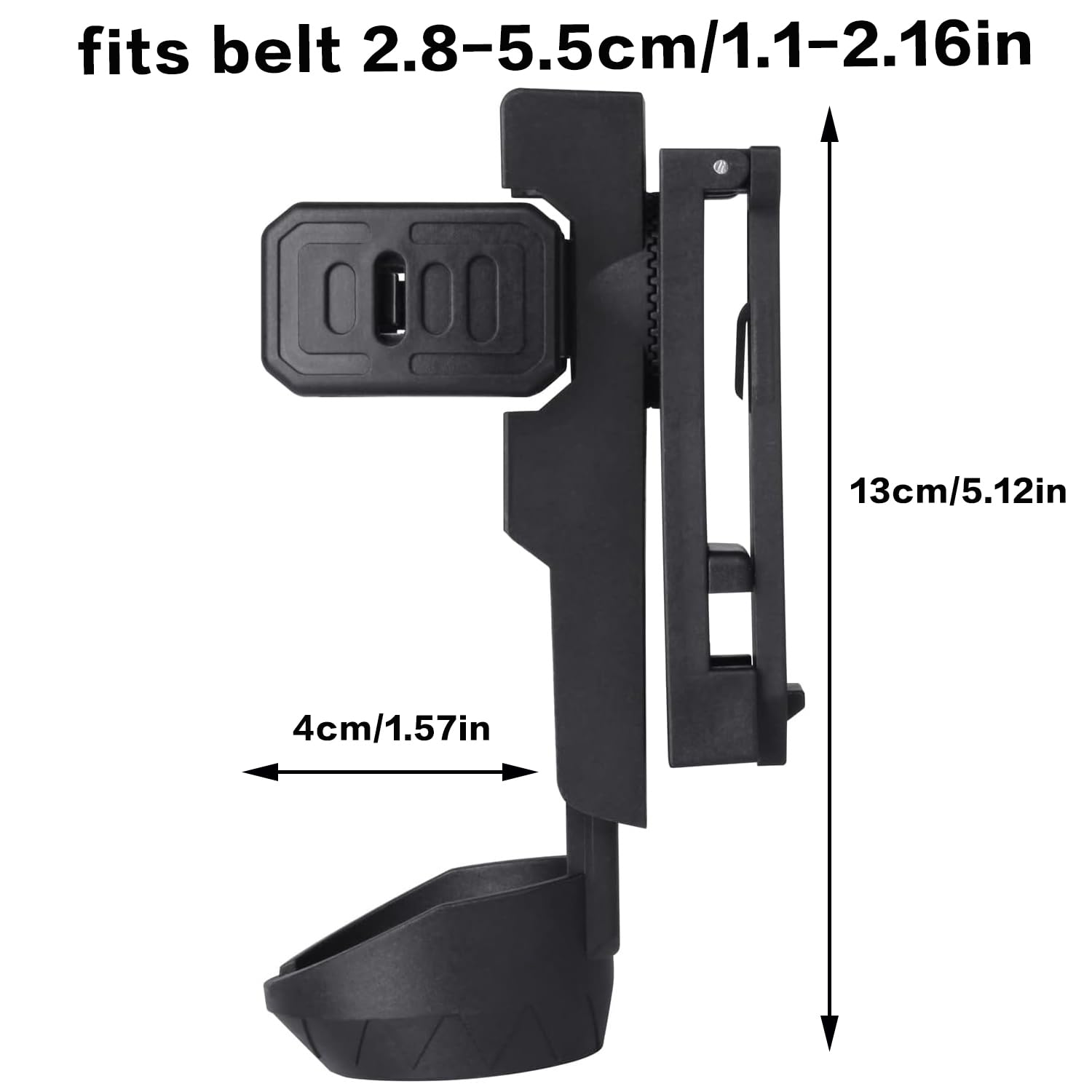 Quick Release OC/Mace Spray Holder w/Duty Belt/MOLLE Vest Rotatable Clip MK4 Canister Holster Tactical Pepper Spray Carry Case fit 1.5