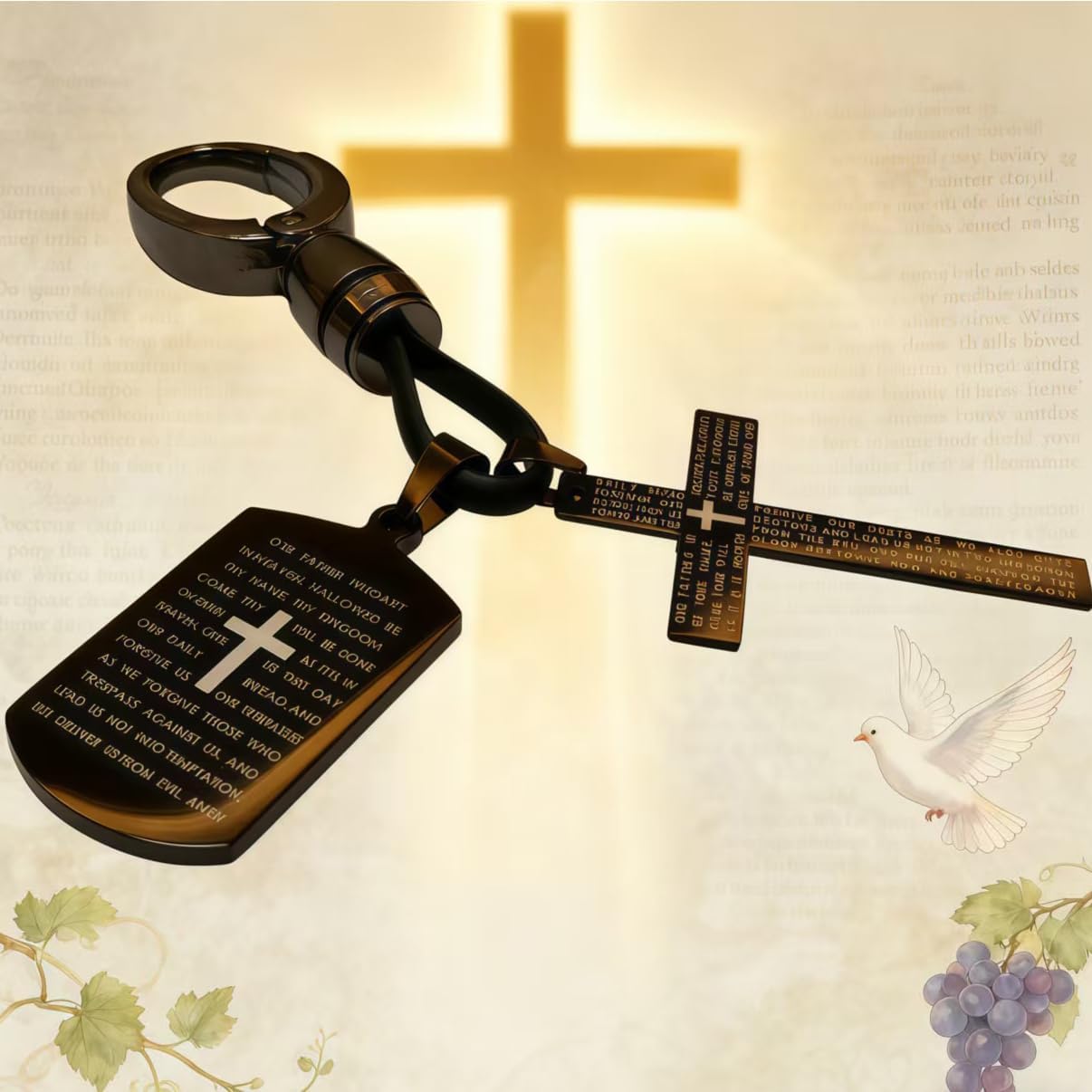 Keychain Gifts for Men Gifts for Men Women Teens Bible Verse Cross Keychain Baptism Confirmation Christian Religious - Image 3