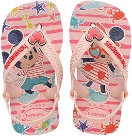 Chinelo Havaianas Baby Disney Classics Minnie Mickey Com Elastico Unissex (Vermelho, BR, Bebê, Faixa Numérico, M, 17, 18)