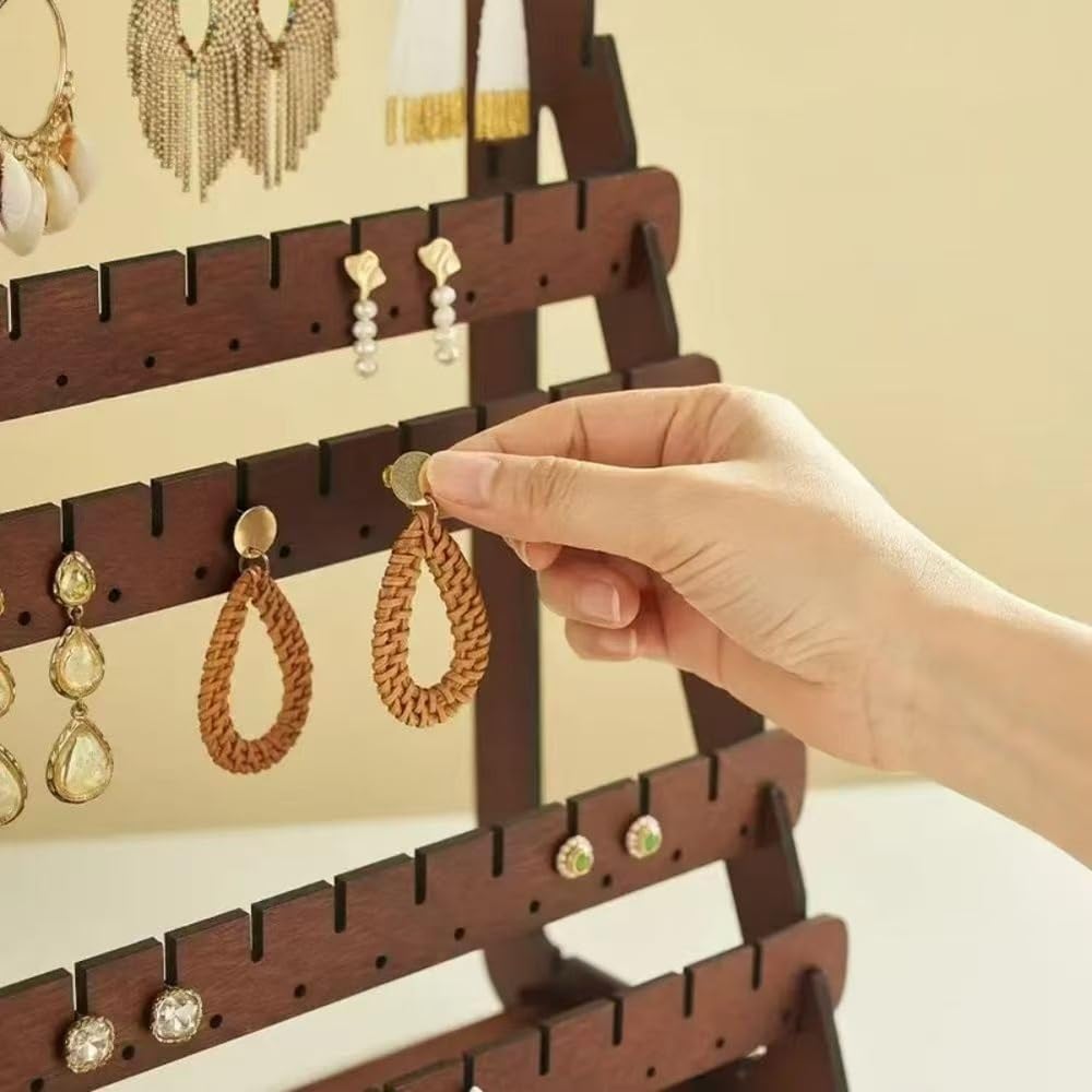 Schmuckständer Hölzerner Ohrring-Organizer for Aufhängen von Schmuck schmuckaufbewahrung