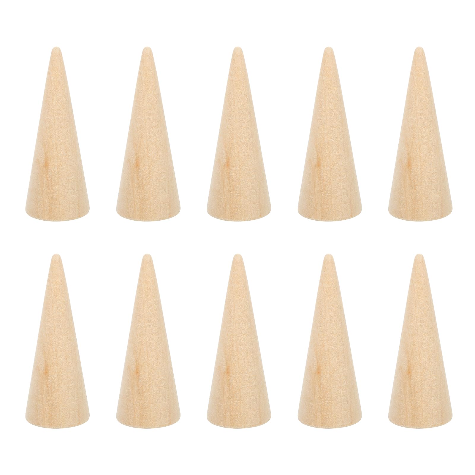 Porte-bague en bois PATIKIL cône 80x30mm pour une coiffeuse ordonnée au quotidien