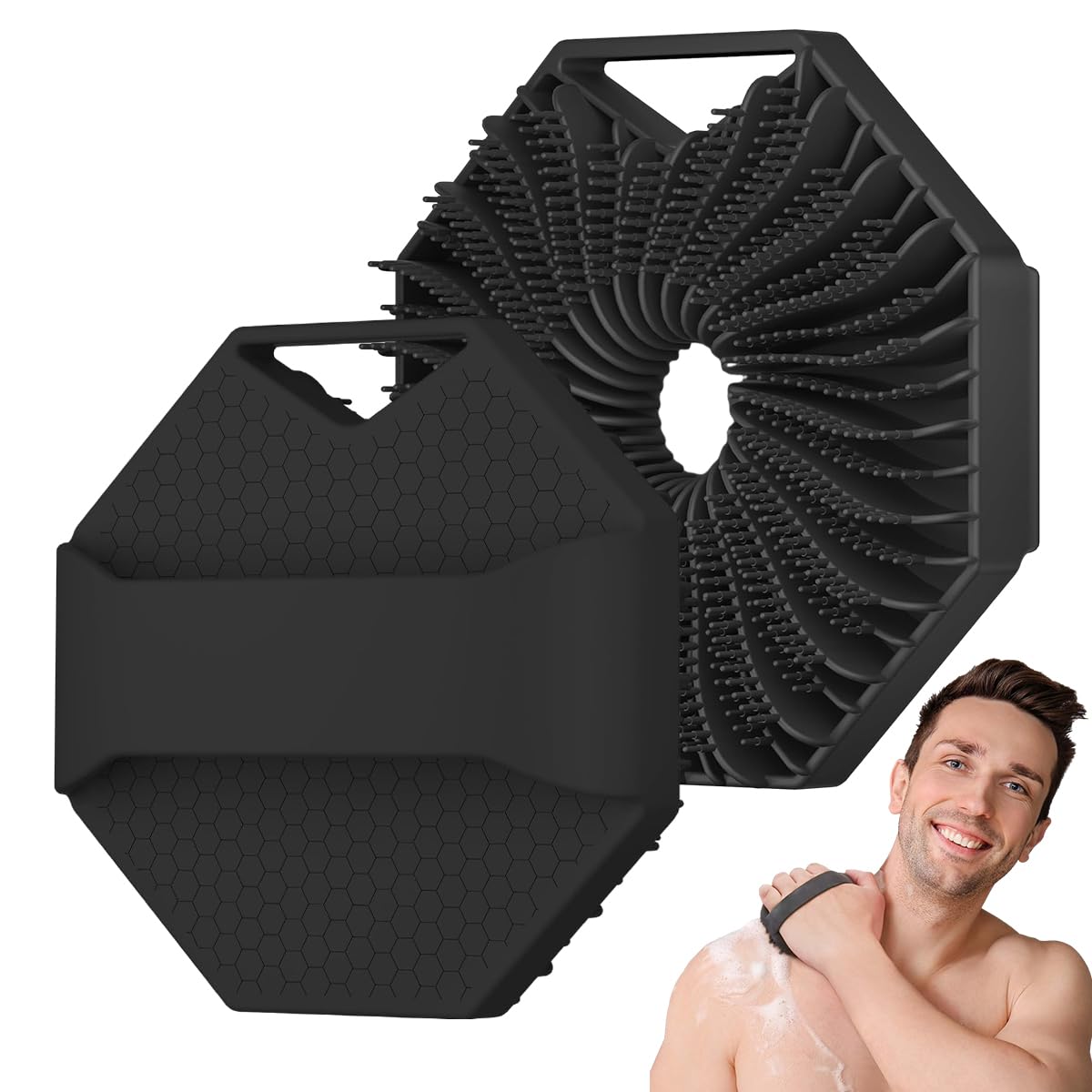 MAYCREATE Silicone Body Scrubber, Exfoliating Body Scrubber for Sensitive Skin — Flash AI Score 88/100