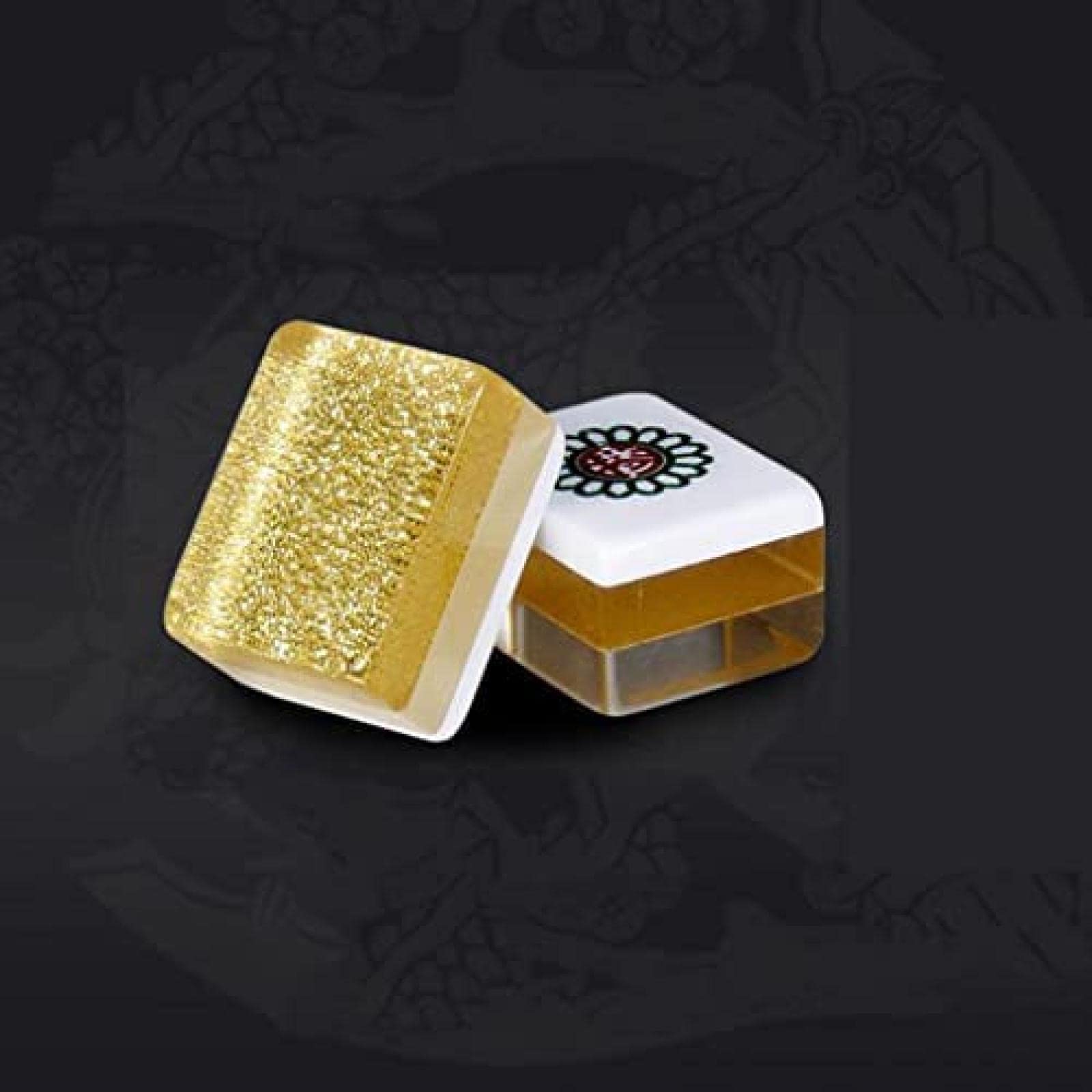 DECOTE Zestaw Mahjong, 144 płytki, przenośny zestaw Mahjong, luksusowy zestaw Mahjong, kompletne zestawy gier Majong na imprezę podróżną, rodzinną grę. plastikowe pudełko B