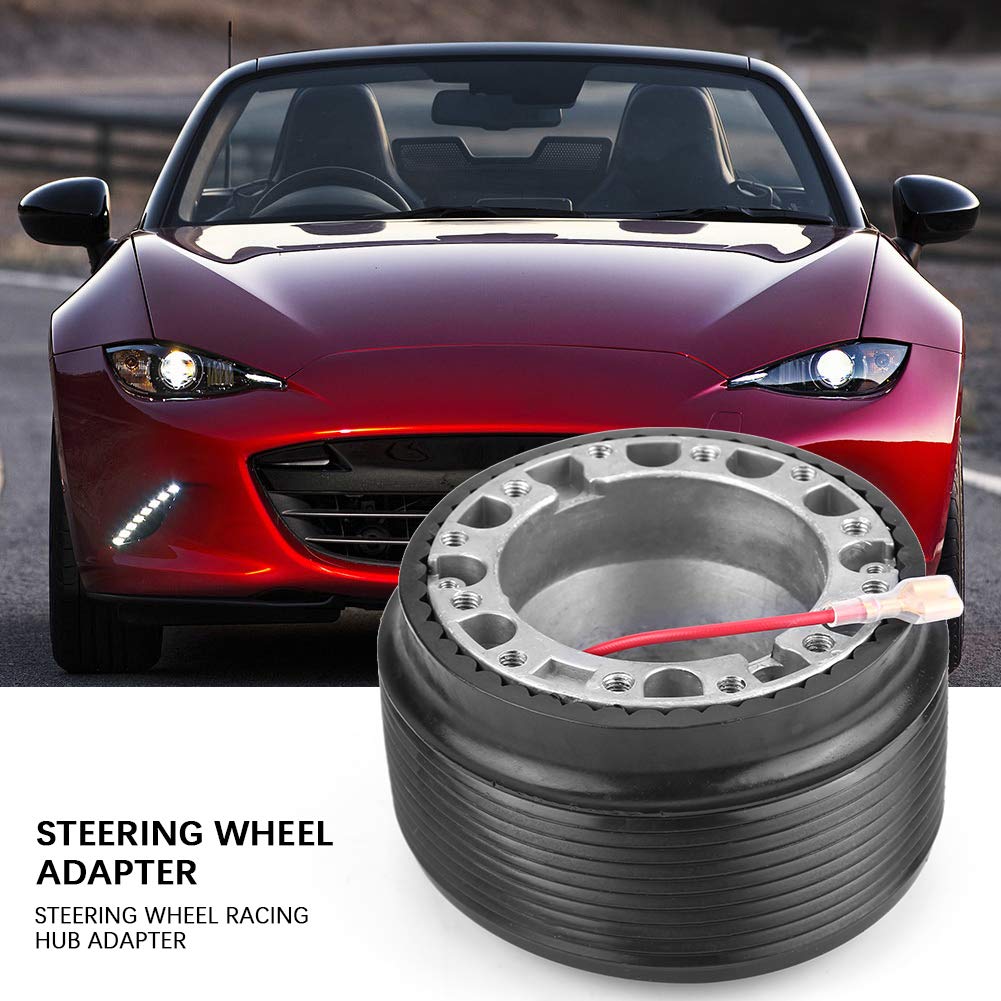 Adaptador de volante Adaptador de buje de carreras de volante de 6 pernos con orificio para 323 MIATA MX3 MX5 MX6 piña volante mx5 nb 1998 piña mx5 volante y piña de terrano de ral