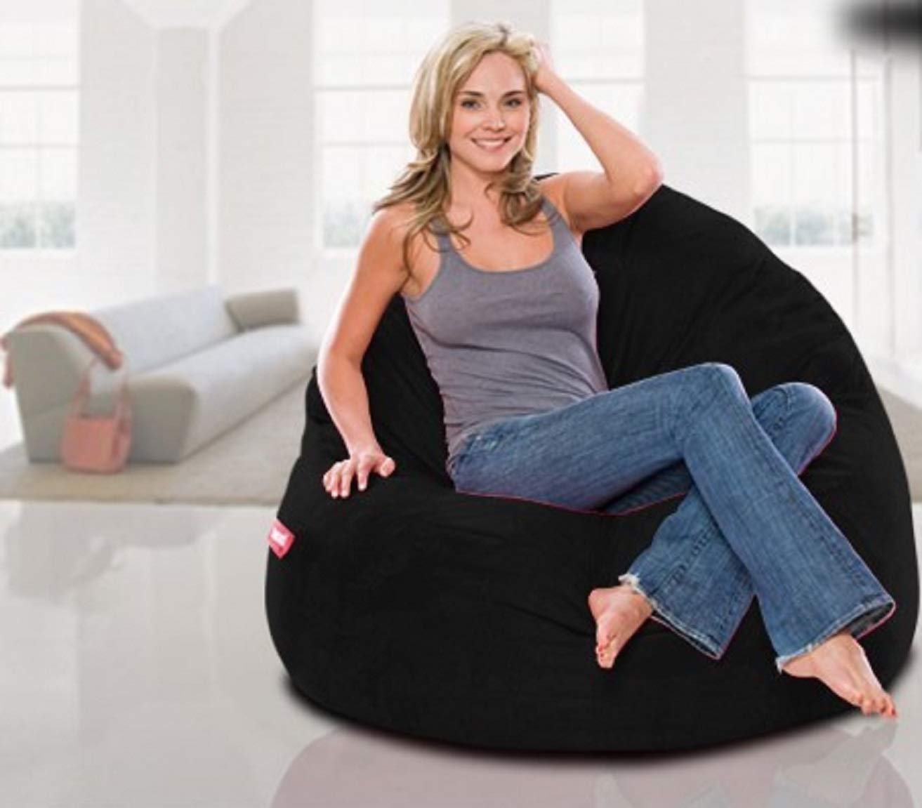 ComfySeude Bean Bag, Black, ARC14