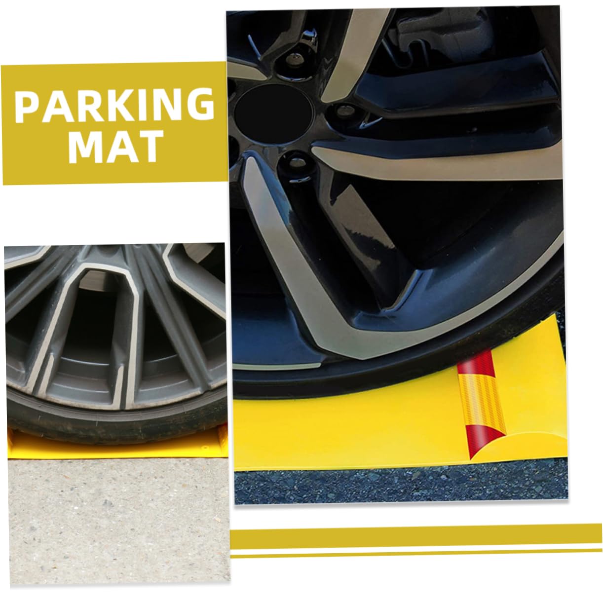 MAGICLULU Calzo para Rueda de Coche PP TPR Tope para Vehículo y Parking
