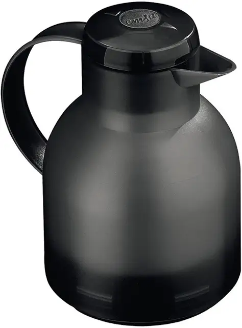 Pichet isotherme EMSA SAMBA 1L, noir translucide, fermeture Quick Tip