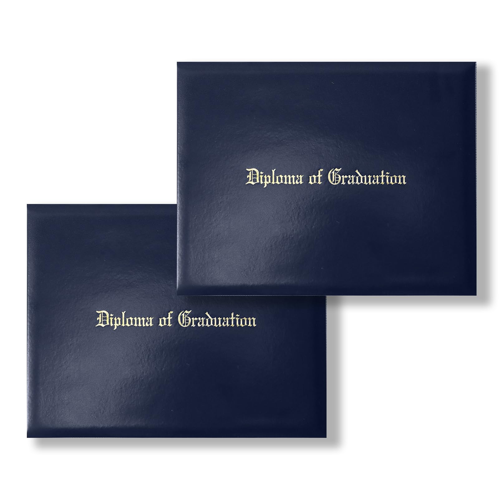 YIIOSS Diploma Holder Diploma Covers 8.5”x11” Imprinted “Diploma of Graduation”for Graduation Certifications Folder,Navy Blue,2-Pack
