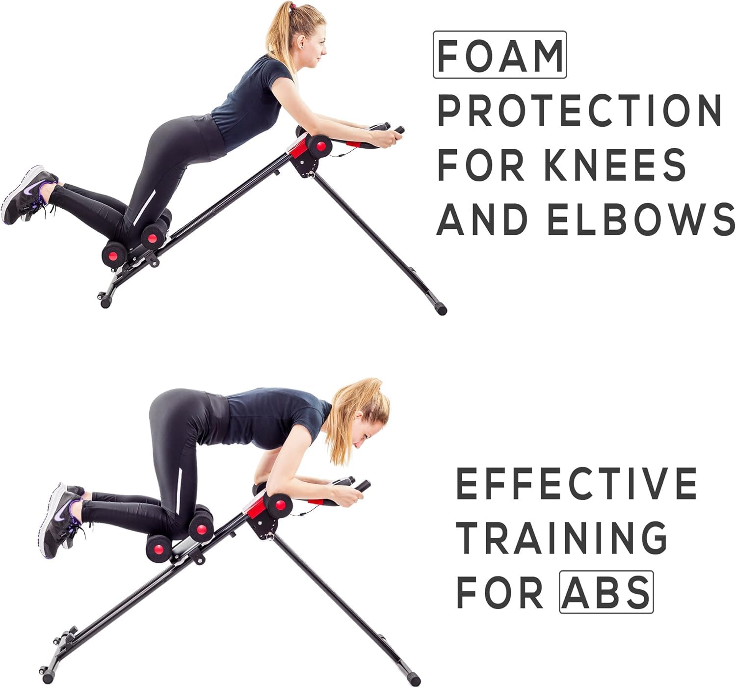 TechFit Panca per Addominali - Panca Palestra Pieghevole Attrezzatura di Fitness Verticale, Supporto per l'Addome Fermo, Dispositivo per Vita, Piattaforma di Resistenza