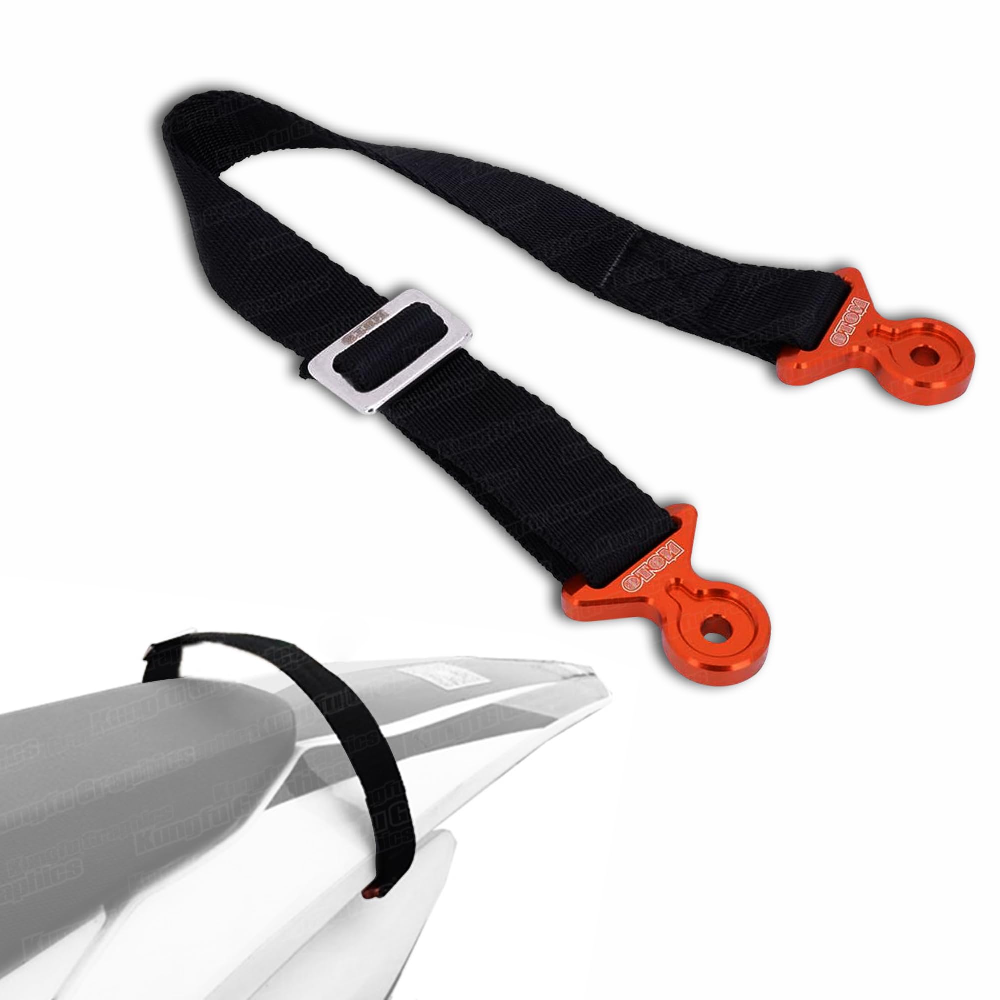 Kungfu Graphics Rear Adjustable Tugger Strap for Dirt Bike Accessories Motocross Enduro Supercross EXC EXC-F XCW XCF-W 2013-2016 / SX SX-F XC XC-F 2013-2015, Orange